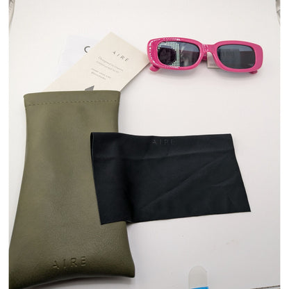 Aire Ceres Fuchsia Sunglasses With Case Microfiber Cloth & Booklet 51mm Lenses 23mm Bridge 150mm Temples
