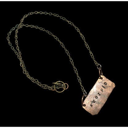 Handmade Rustic Hammered Copper Scorpio Pendant Necklace