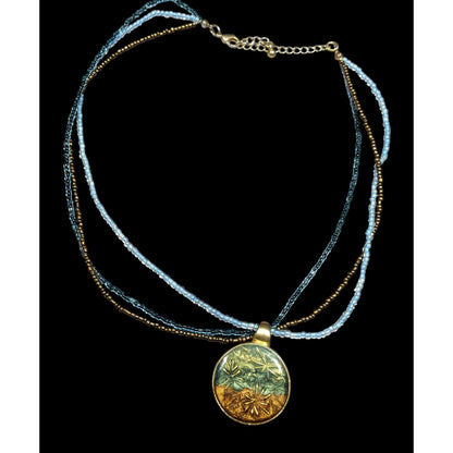 Kenneth Cole Fairycore Beaded Floral Pendant Necklace