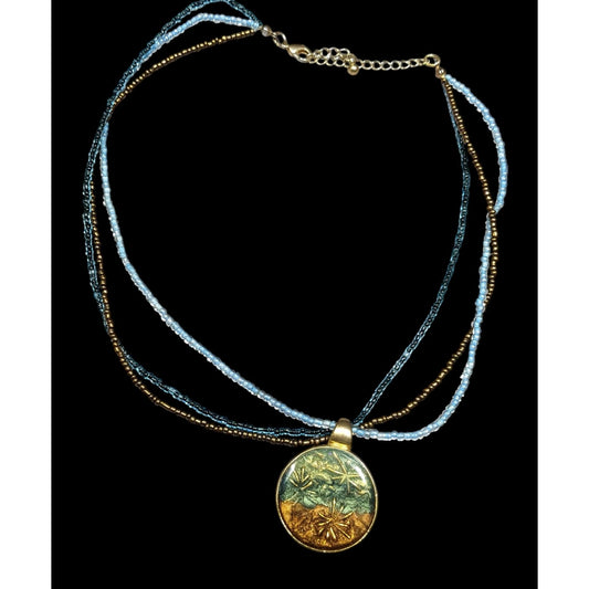 Kenneth Cole Fairycore Beaded Floral Pendant Necklace