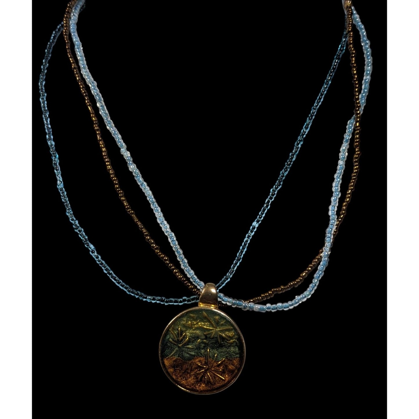 Kenneth Cole Fairycore Beaded Floral Pendant Necklace