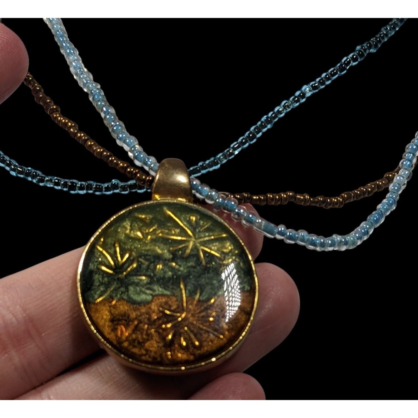 Kenneth Cole Fairycore Beaded Floral Pendant Necklace