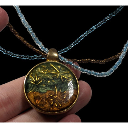 Kenneth Cole Fairycore Beaded Floral Pendant Necklace