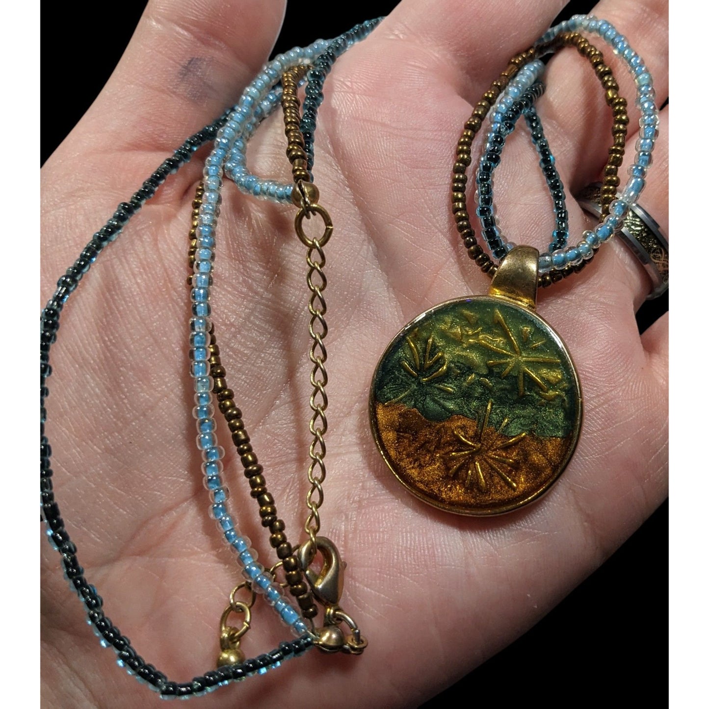 Kenneth Cole Fairycore Beaded Floral Pendant Necklace