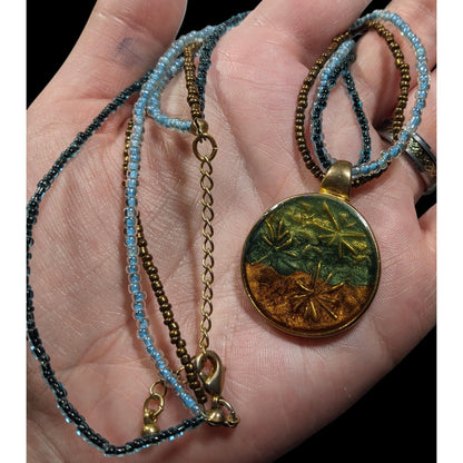 Kenneth Cole Fairycore Beaded Floral Pendant Necklace