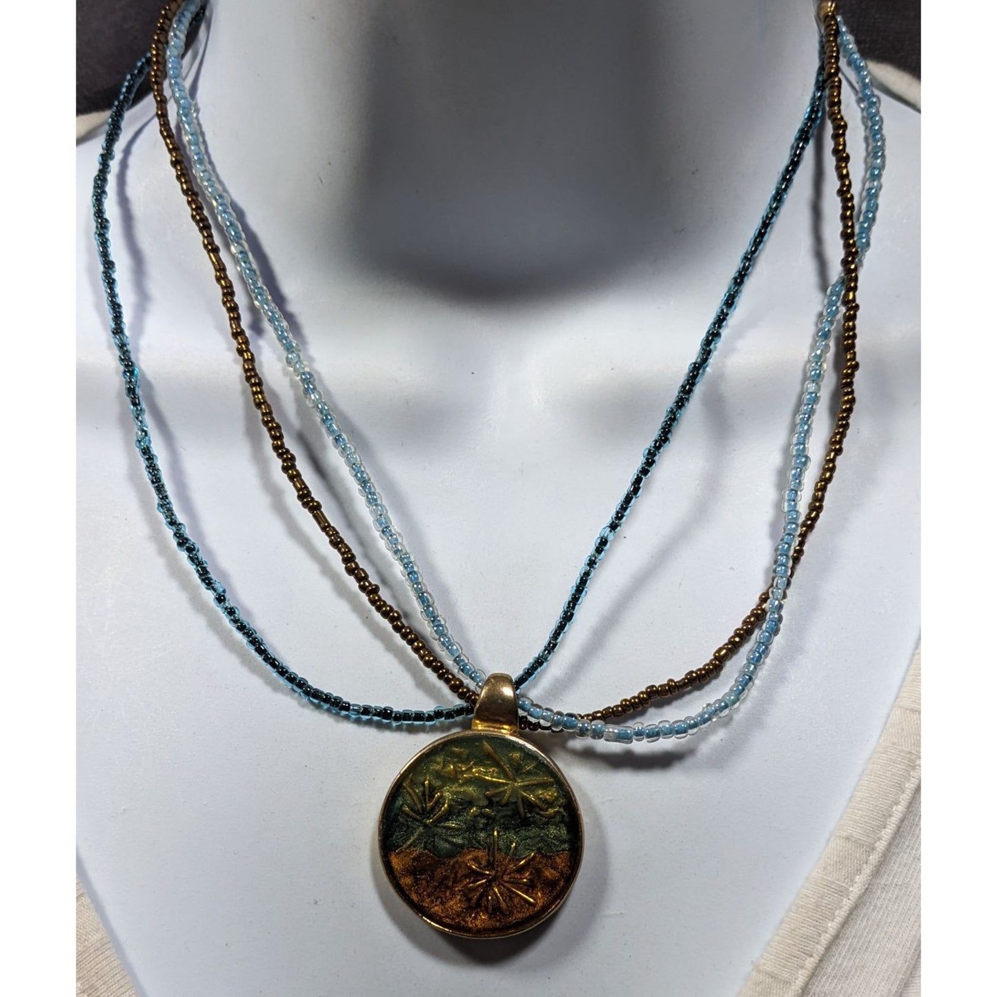 Kenneth Cole Fairycore Beaded Floral Pendant Necklace