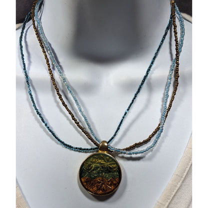 Kenneth Cole Fairycore Beaded Floral Pendant Necklace