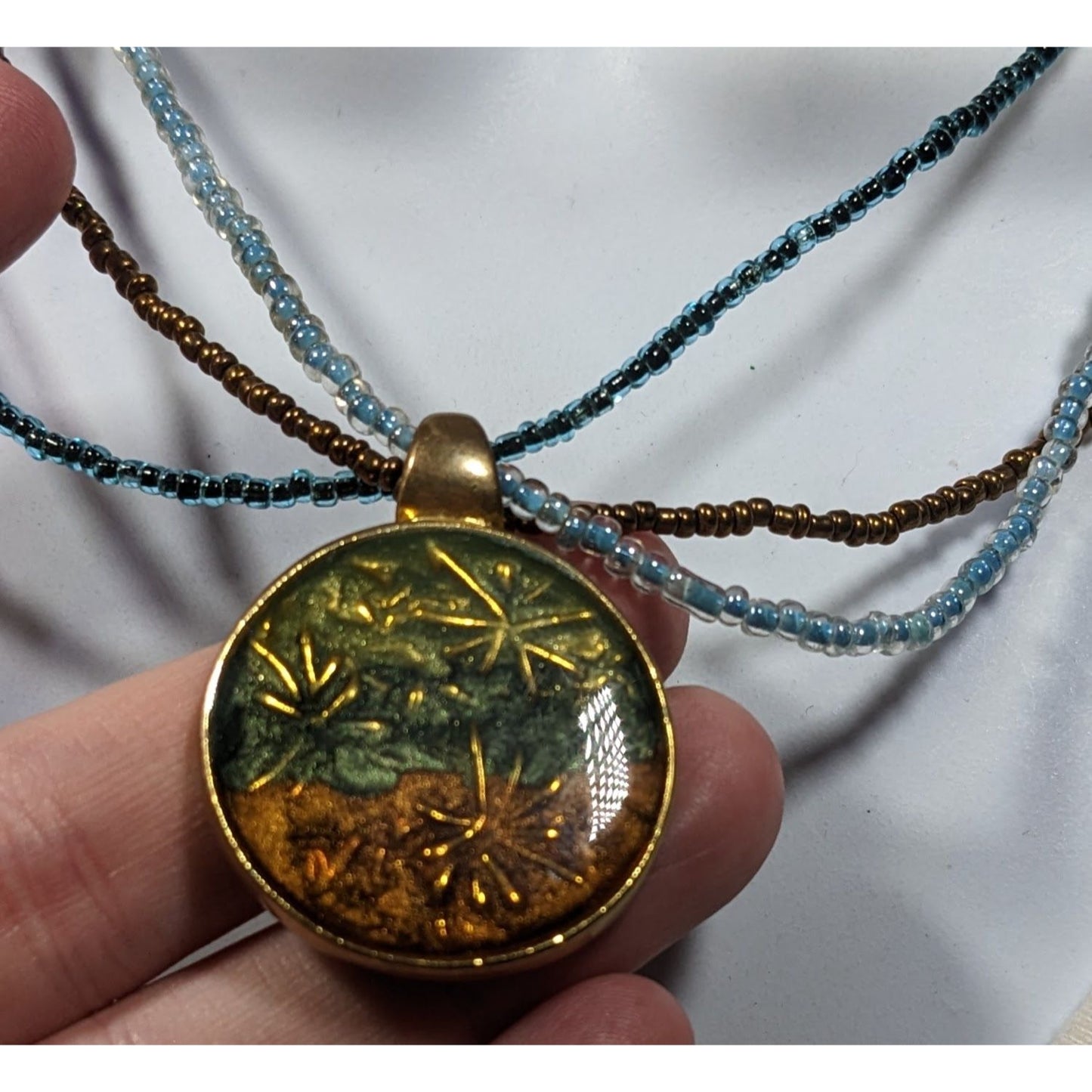 Kenneth Cole Fairycore Beaded Floral Pendant Necklace