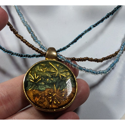 Kenneth Cole Fairycore Beaded Floral Pendant Necklace