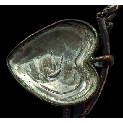 Brutalist Abstract Heart Swirl Pendant Necklace