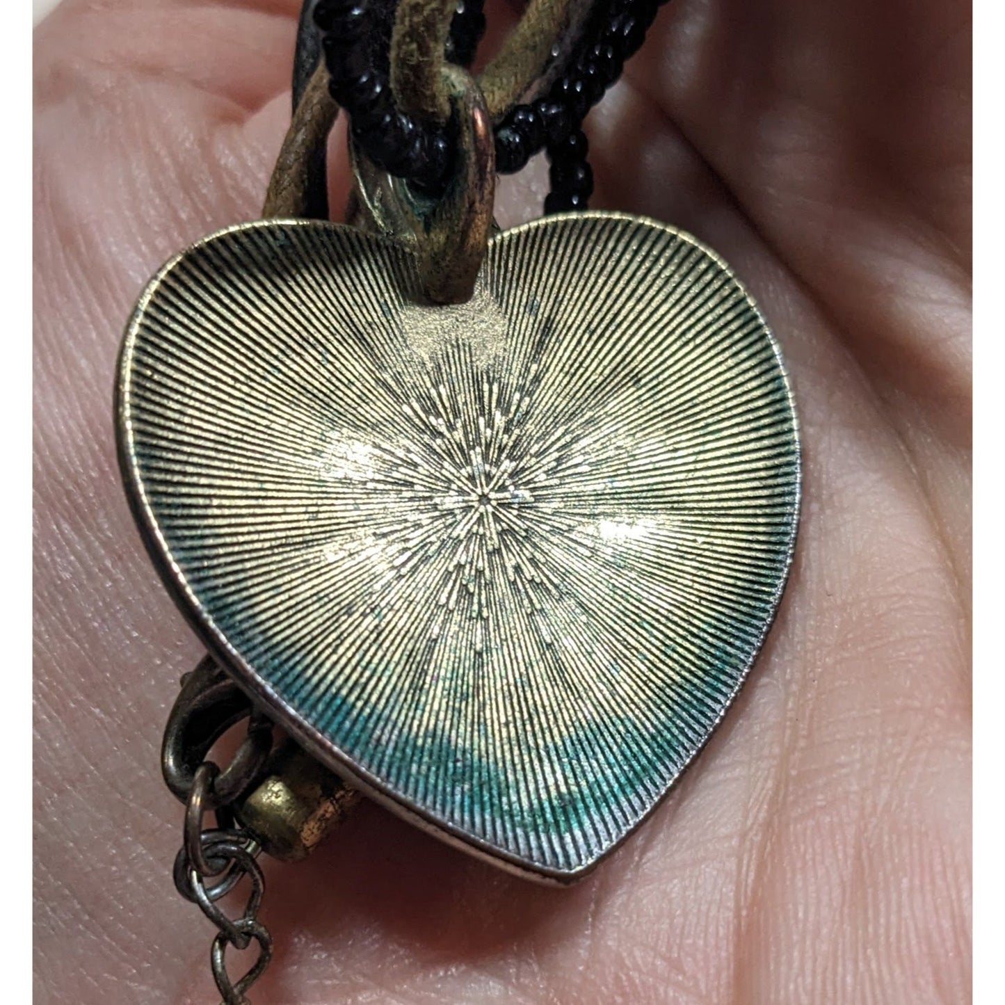 Brutalist Abstract Heart Swirl Pendant Necklace