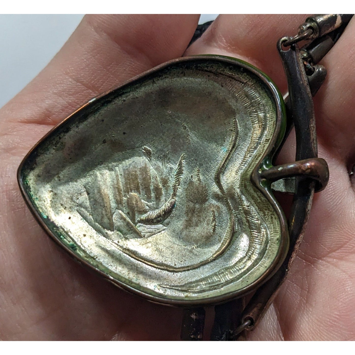 Brutalist Abstract Heart Swirl Pendant Necklace