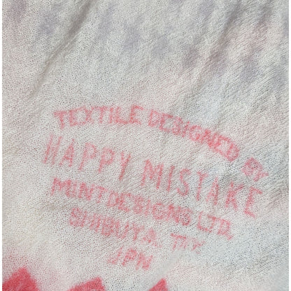 Mint Designs Happy Mistake Cream And Pink Scarf Made In Japan