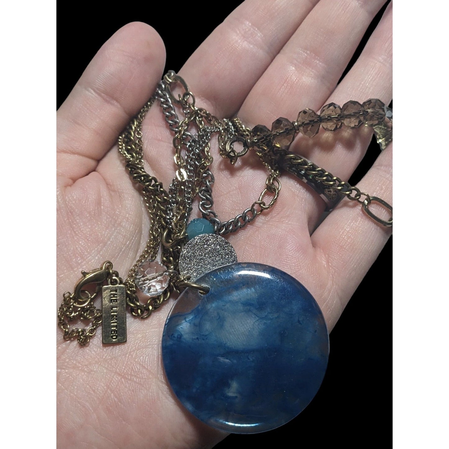 The Limited Smoky Blue Pendant Charm Necklace