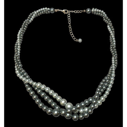 Silver Twisted Pearl Necklace