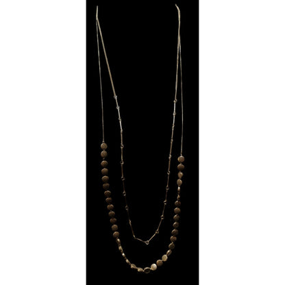 Preppy Multilayer Gold Chain Beaded Necklace