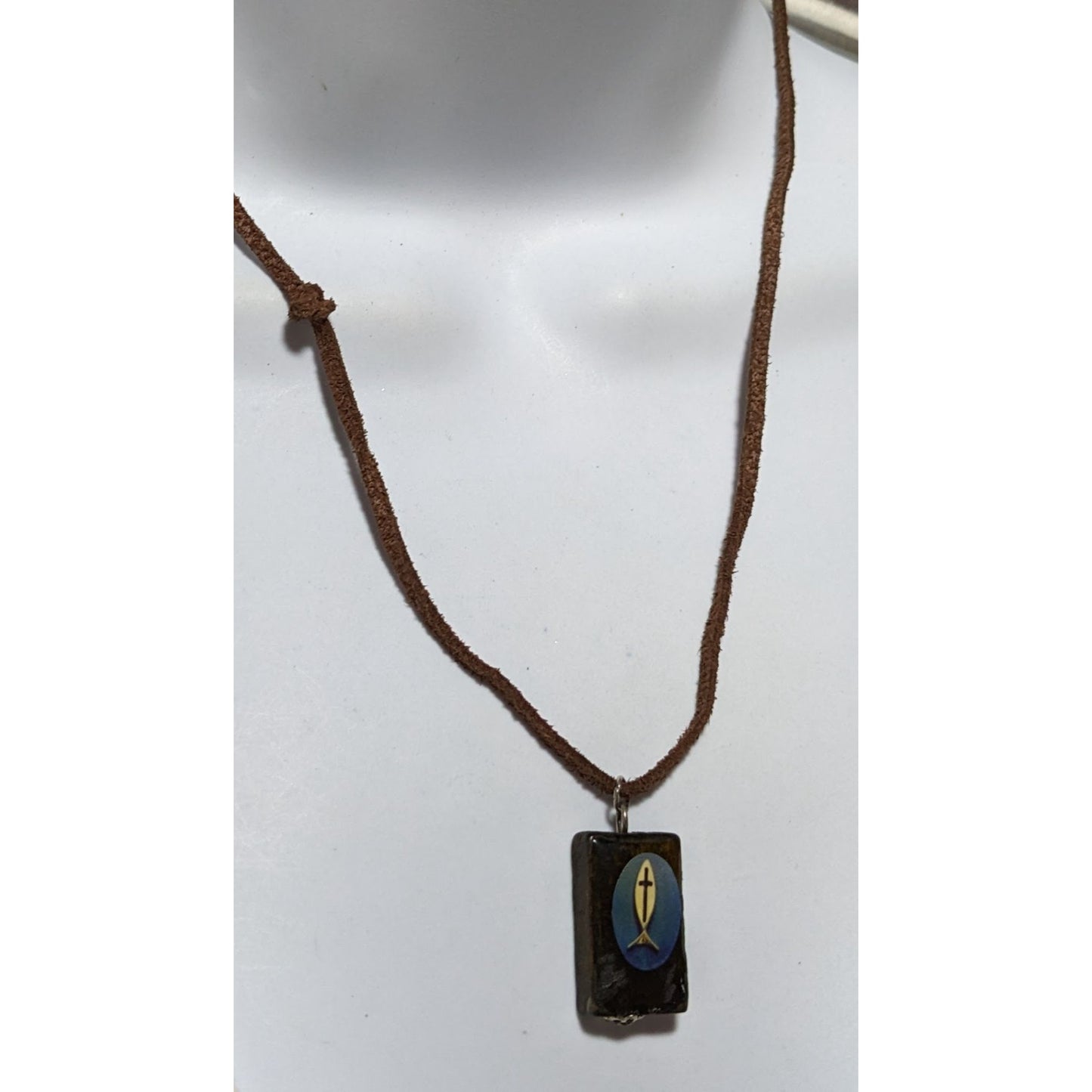 Wooden Ichthys Necklace