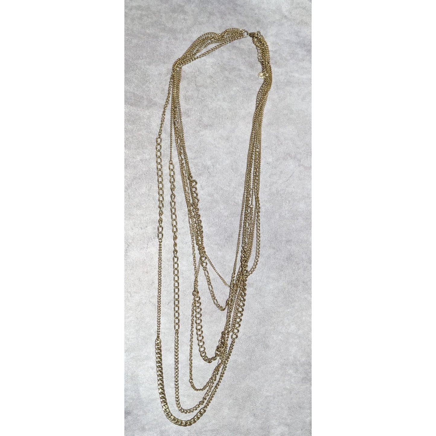 Y2K Glam Multilayer Gold Chain Necklace