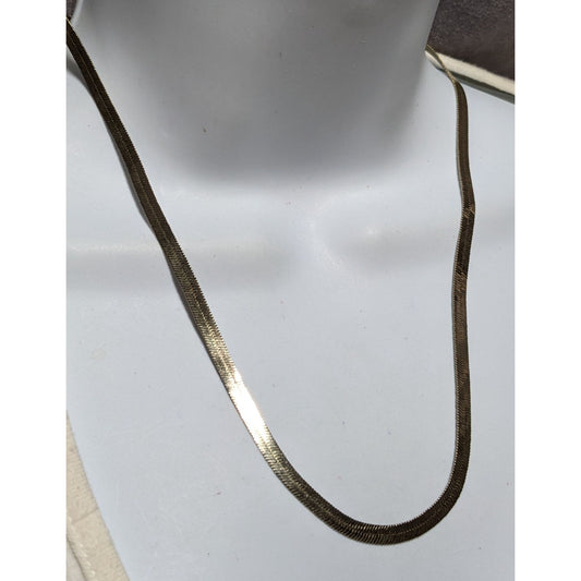 Vintage Worthington Etched Gold Herringbone Chain