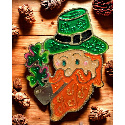 Modern Enamel Leprechaun Brooch