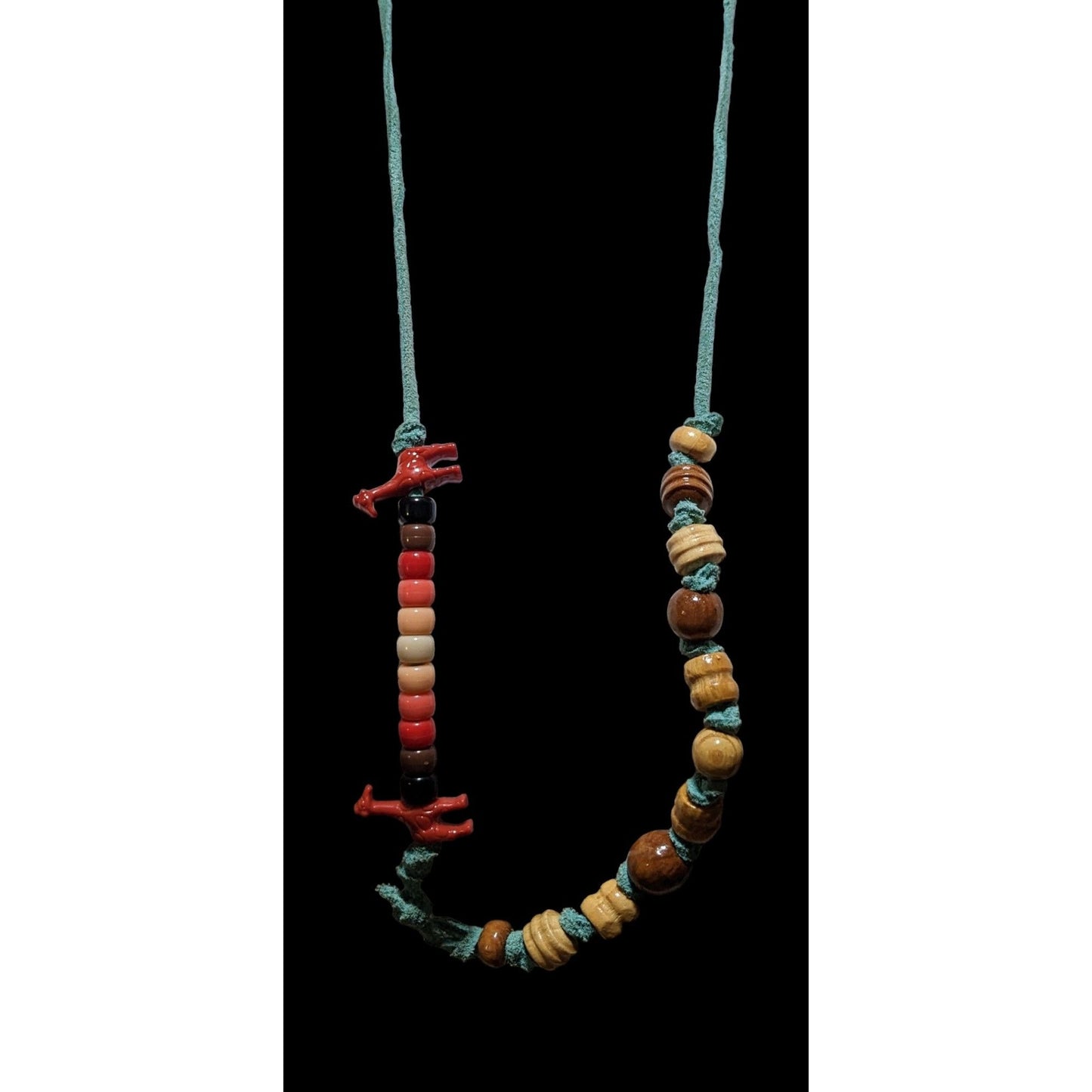 Handmade Rainbow Beaded Animal  Necklace