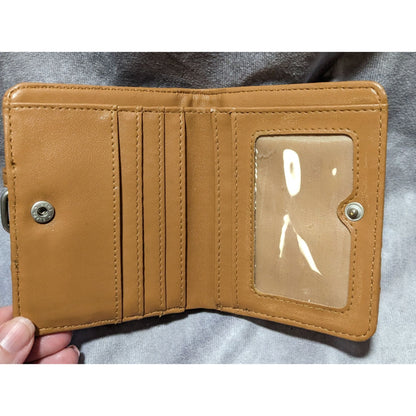 Tan Grommet Bifold Wallet