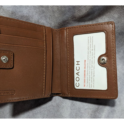 Coach Signature Collection Bifold Wallet