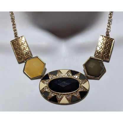 Geometric Glam Statement Necklace