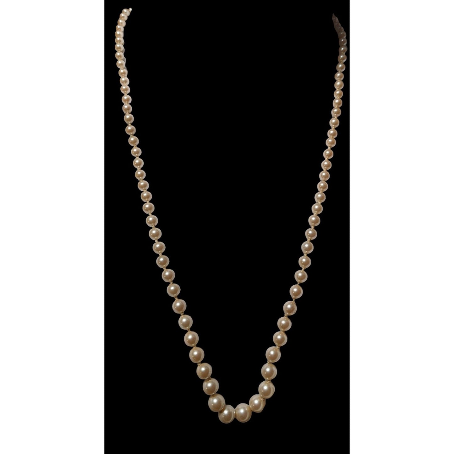 Vintage Monet Graduated Faux Pearl Necklace