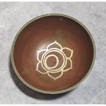 Vintage Floral Metal Bowl