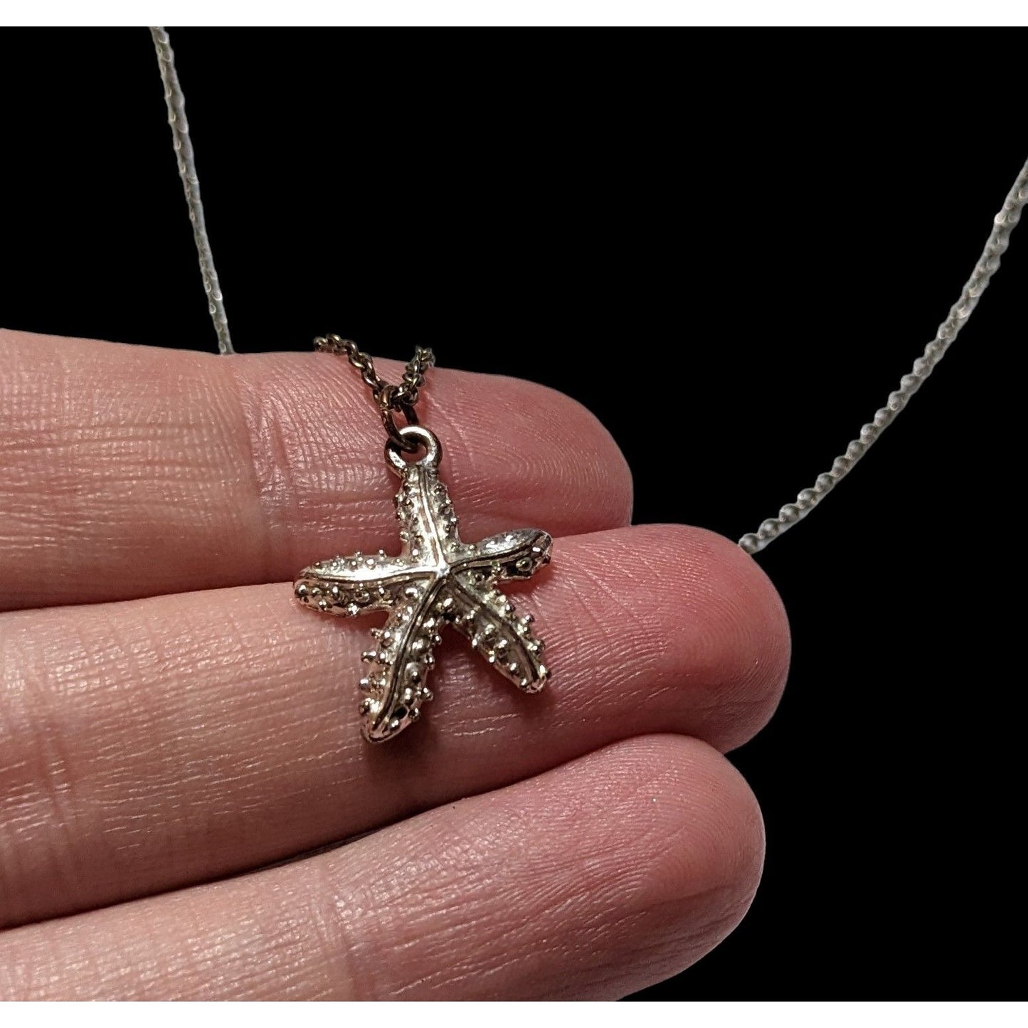 Minimalist Silver Starfish Necklace