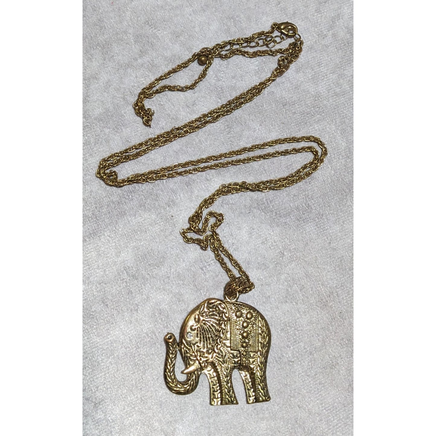 Gold Bohemian Elephant Neckalce