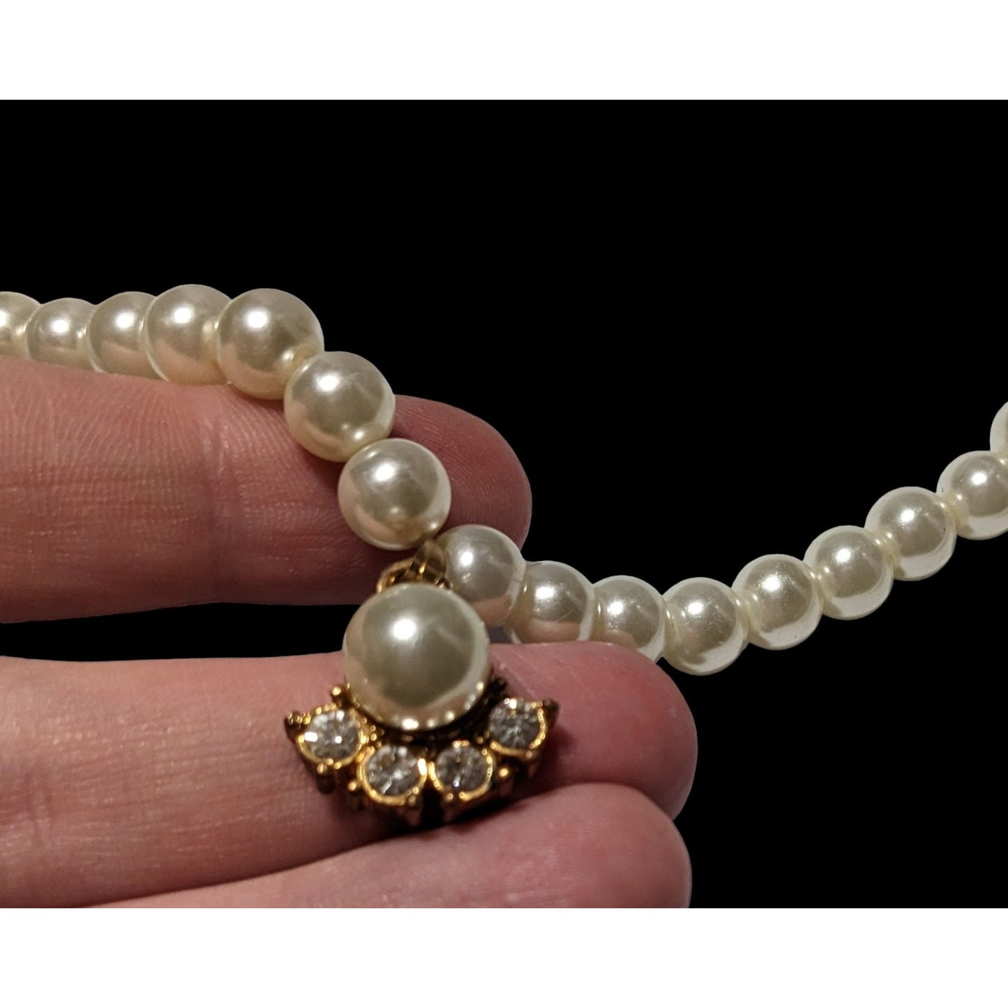 Vintage Regency Style Pearl Bridal Necklace