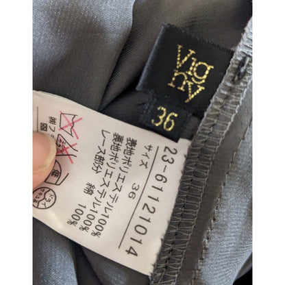 VIGNY Japanese Floral Summer Dress With Lace Accents Size 36 (Roughly 8-10 US)