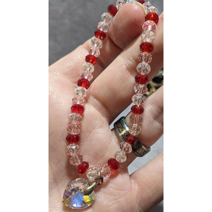 Sparkly Glass Valentine's Bracelet