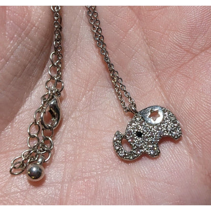 Minimalist Rhinestone Elephant Necklace