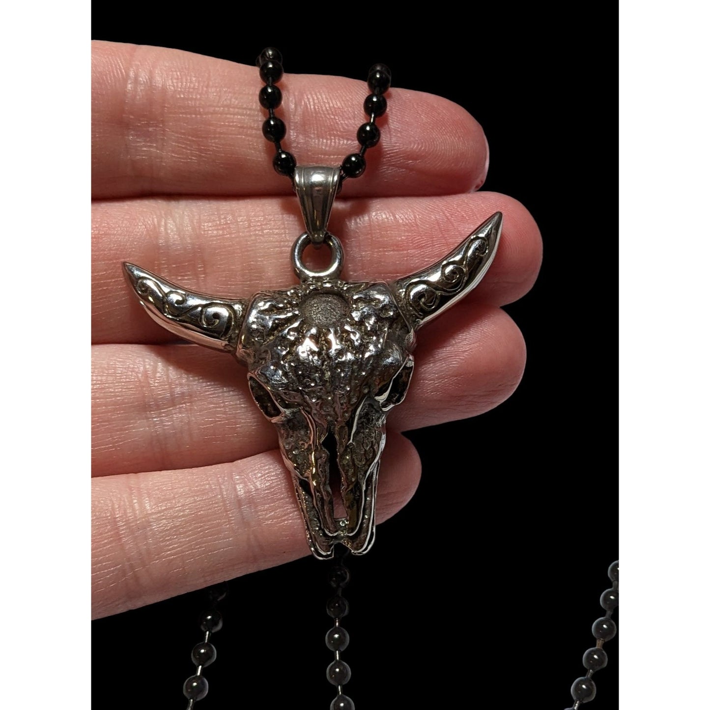 Chisel Stainless Steel Bull Head Necklace