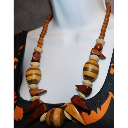 Wooden Abstract Necklace