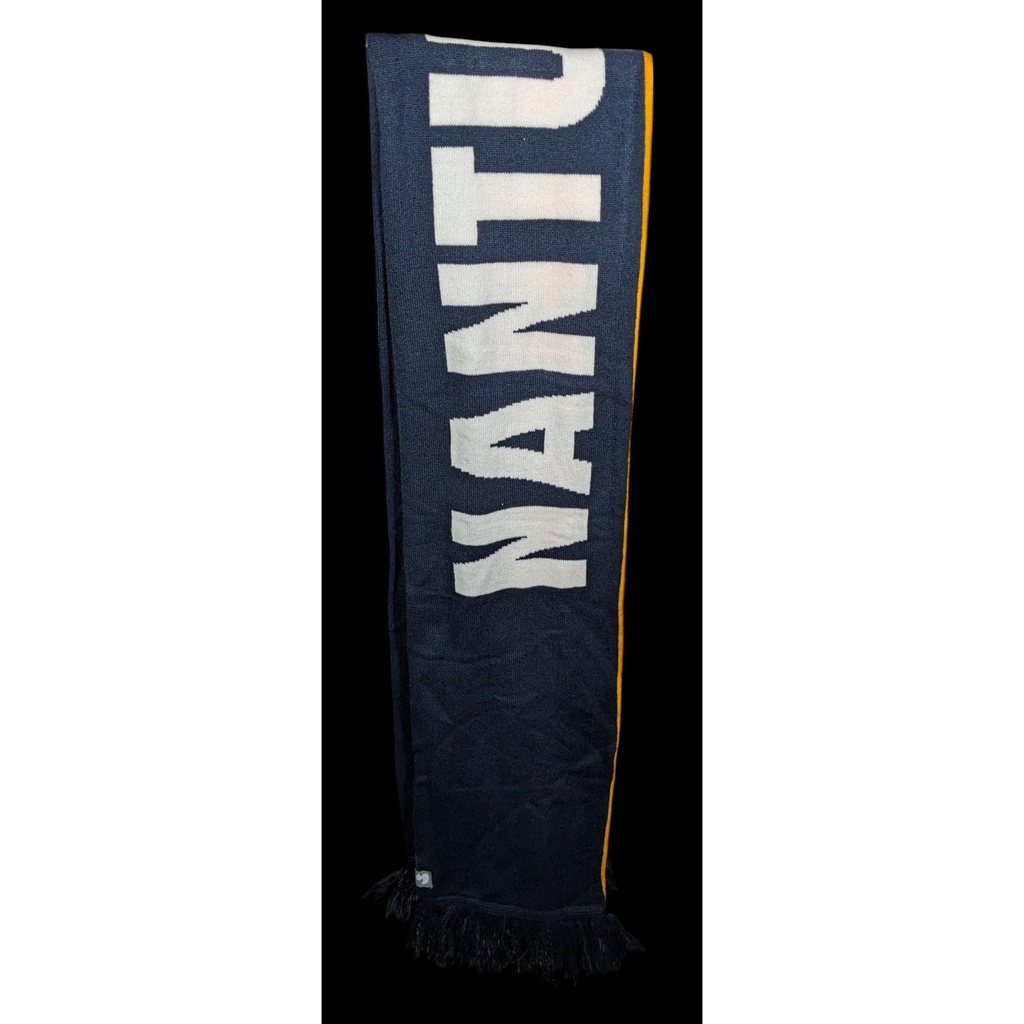 Town Pool Nantucket Navy And Striped Reversible Winter Scarf