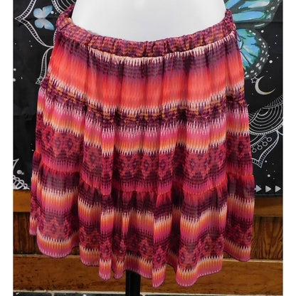 B-Wear Striped Sunset Skirt In Southwestern Print