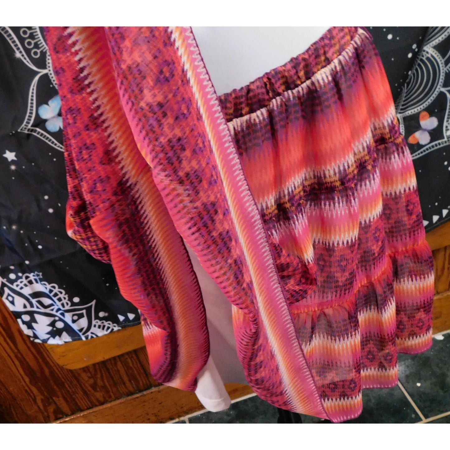 B-Wear Striped Sunset Skirt In Southwestern Print