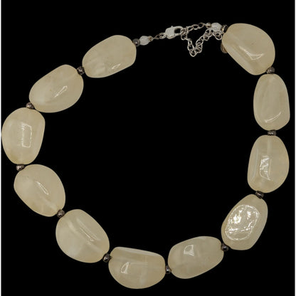 Robert Rose Chunky Lucite Necklace Vintage Collectible Cream Costume Jewelry