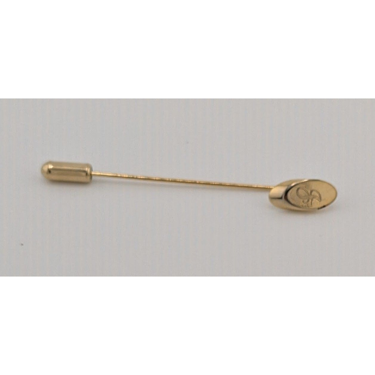 Vintage Cursive Letter J Engraved Gold Tone Stick Stick Pin