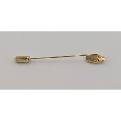 Vintage Cursive Letter J Engraved Gold Tone Stick Stick Pin