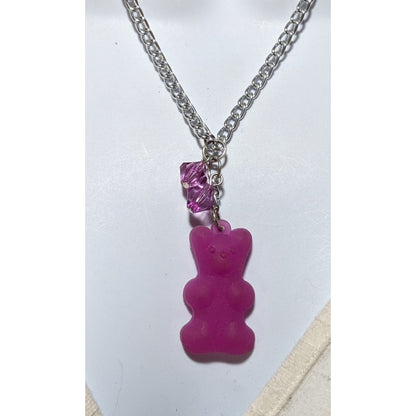 Pink Gummy Bear Necklace