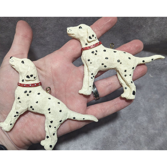 Kurt Adler Dandy Dogs Dalmatian Ornaments (2)