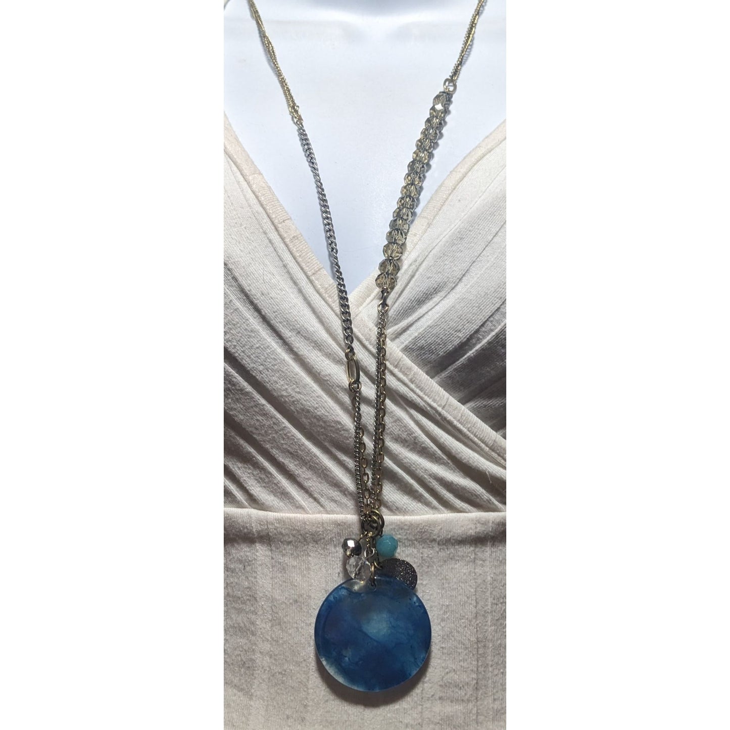 The Limited Smoky Blue Pendant Charm Necklace