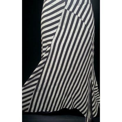 SoleMio Gothic Striped Asymmetrical Skirt