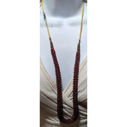 Vintage Bohemian Garnet Beaded  Necklace