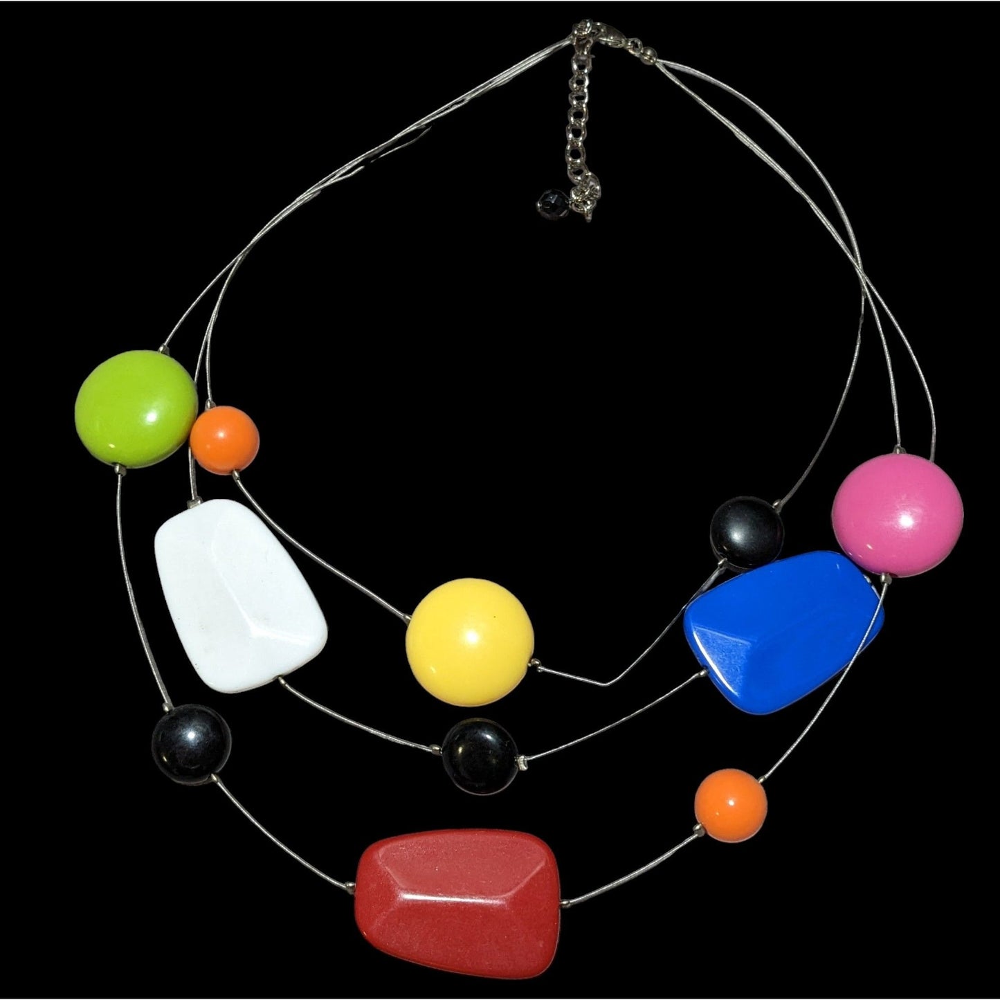 Rainbow Gemmed Floating Necklace